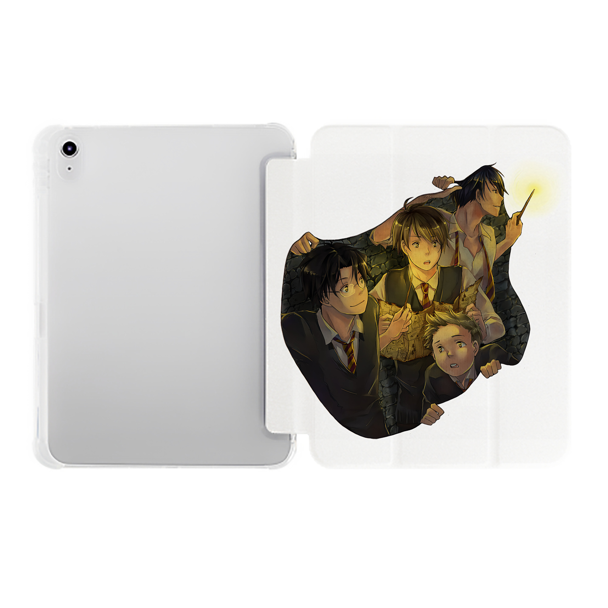 （画像用） Harry Potter ハリー・ポッターシリーズ IPad ケース ペン収納付き 三つ折りスタンド PUレザー×シリコン 対応機種9.5/10.5/10.9インチ